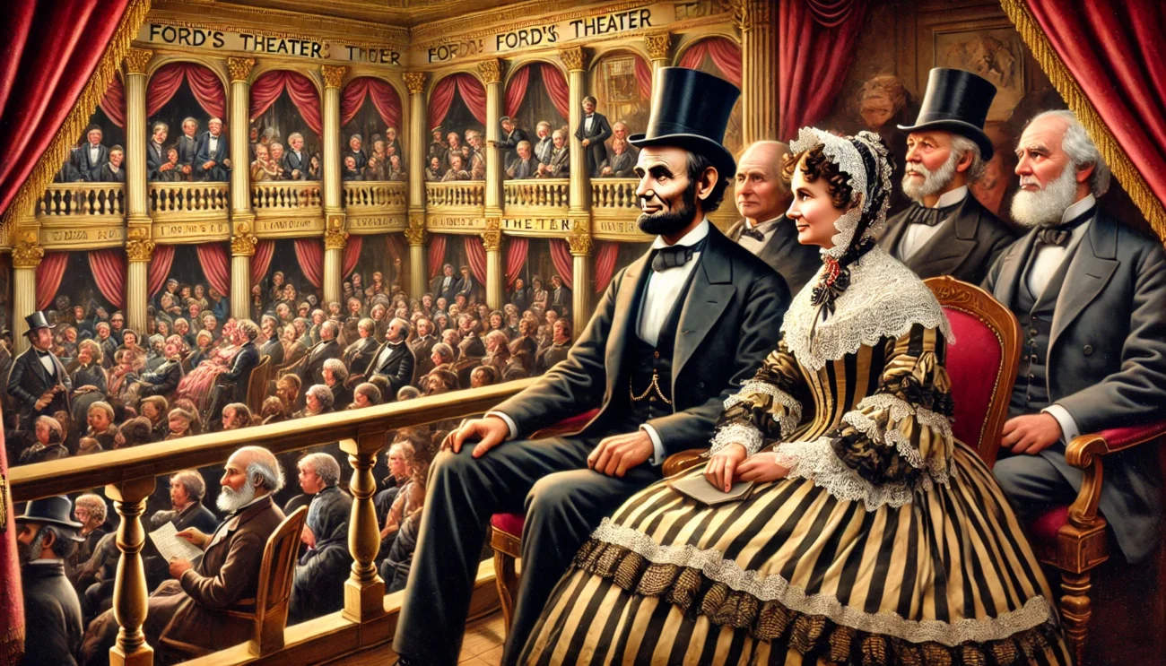 Abraham-and-Mary-Todd-Lincoln-watching-a-play-at-Fords-Theater-in-Washington-D.C.-1865